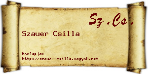 Szauer Csilla névjegykártya